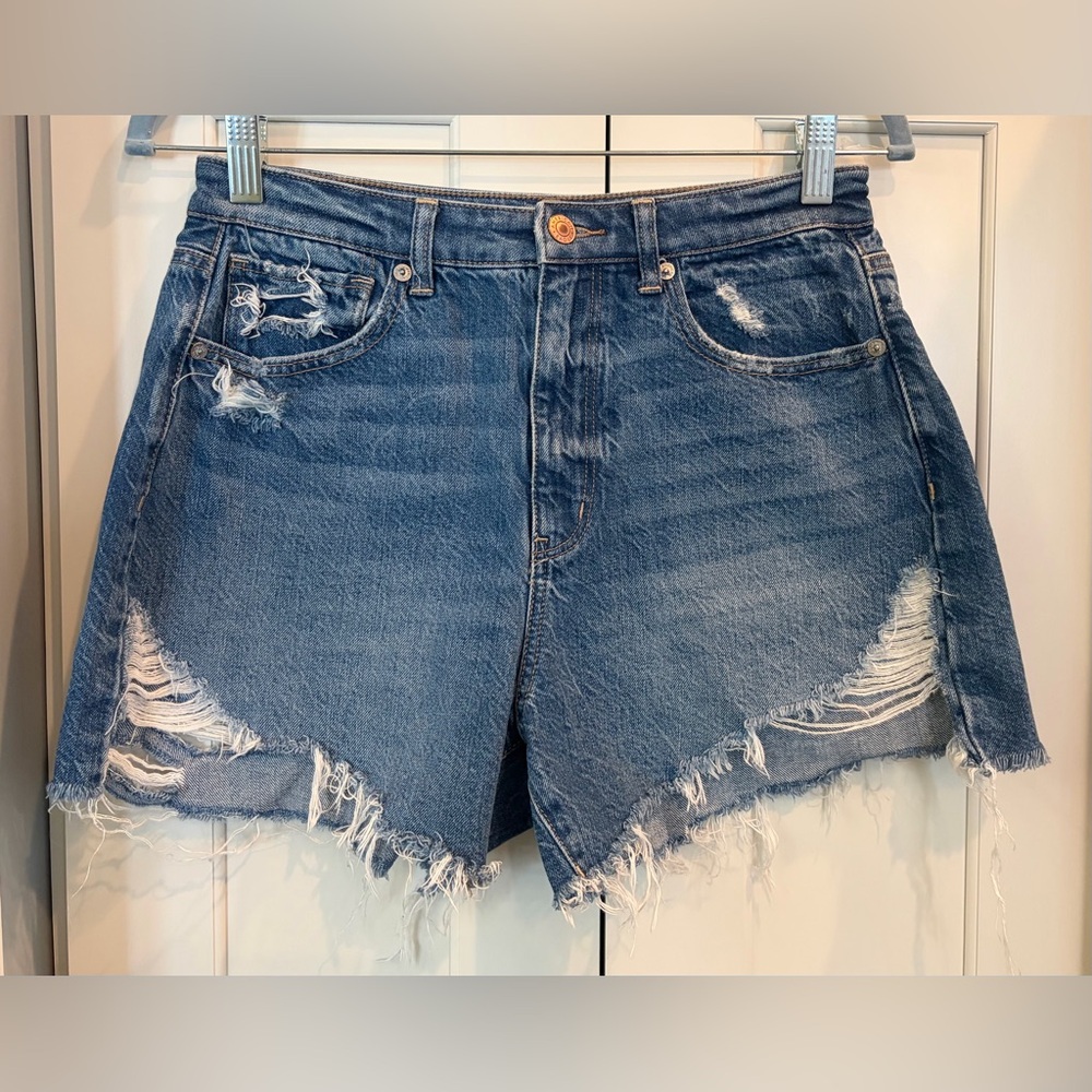 American Eagle highest waist denim mom Shorts